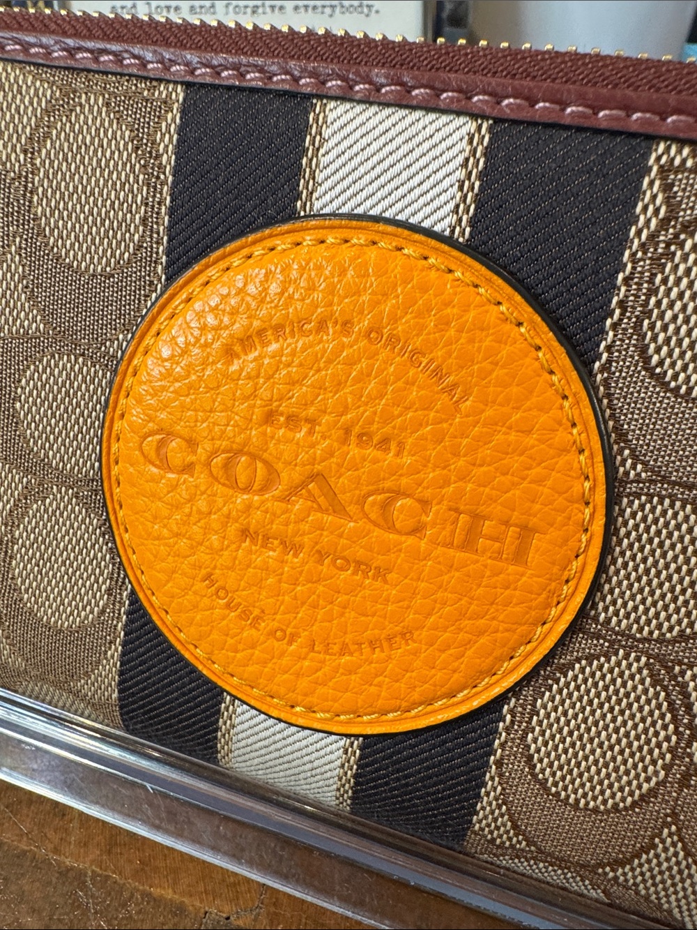 Coach Dempsey Large Phone / Accordion Zip Wallet - Picture 2 of 12